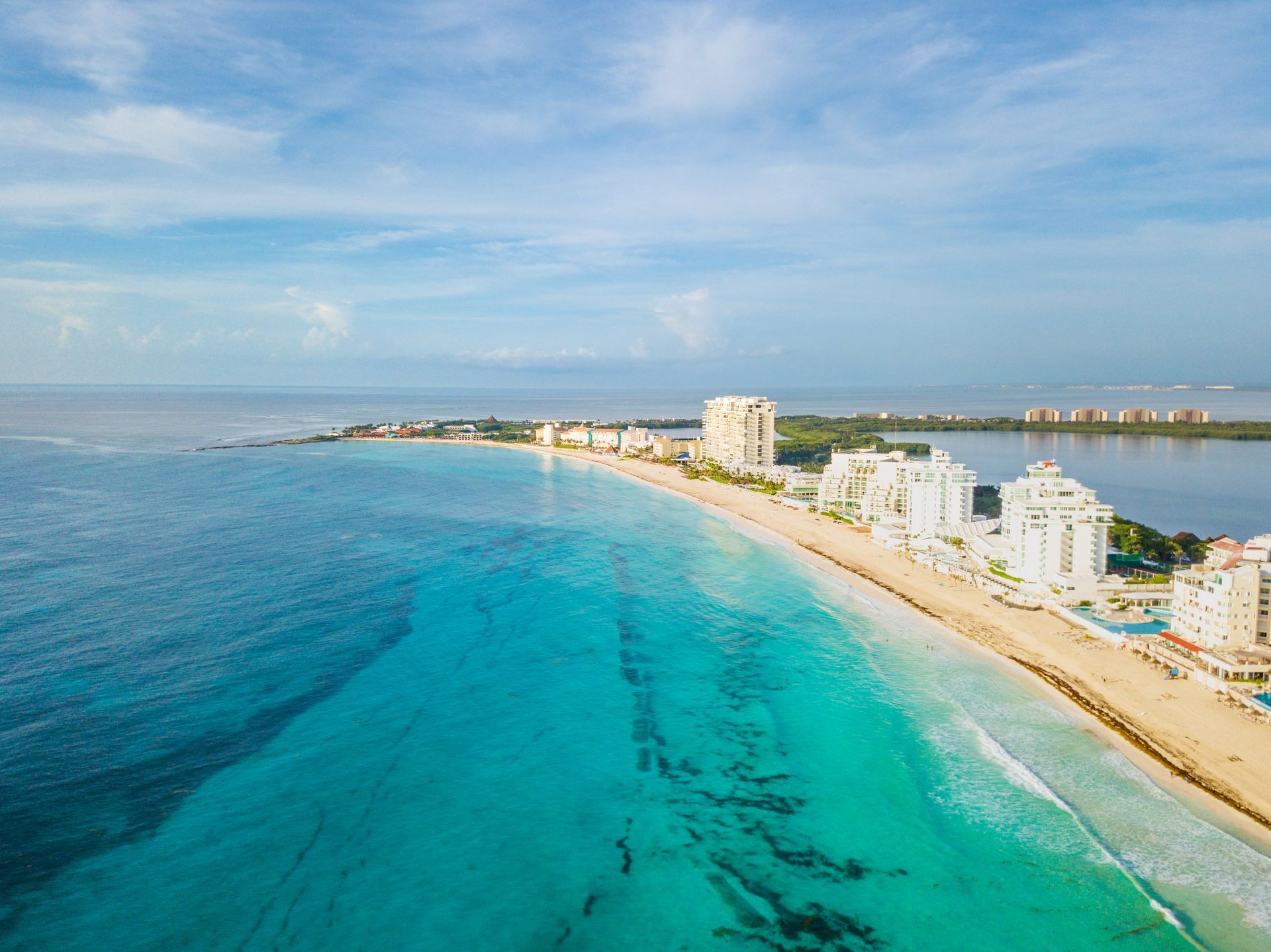 Cancun aerial view 